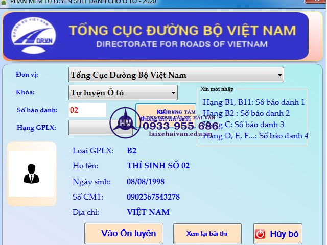 phan mem thi sat hach lai - laixehaivan.edu.vn