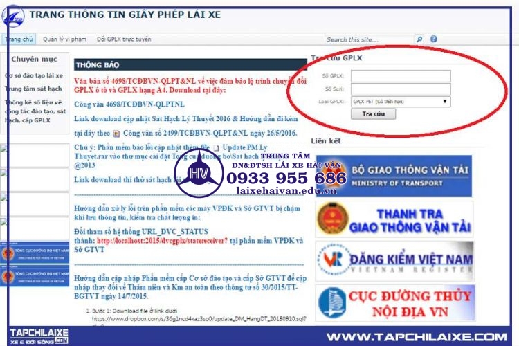 tra cuu gplx tren mang - laixehaivan.edu.vn